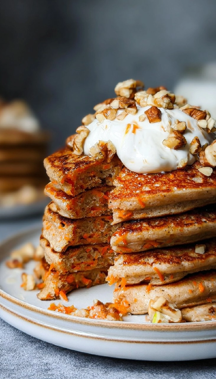 Carrot Cake Protein Pancakes