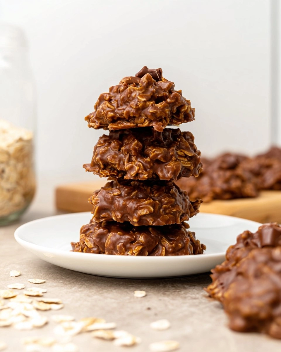 Chocolate Peanut Butter No-Bake Cookies