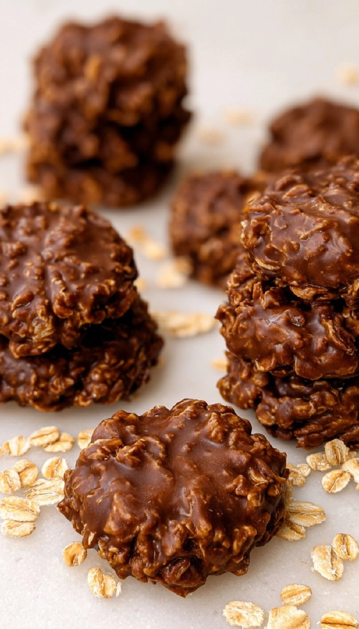 Chocolate Peanut Butter No-Bake Cookies