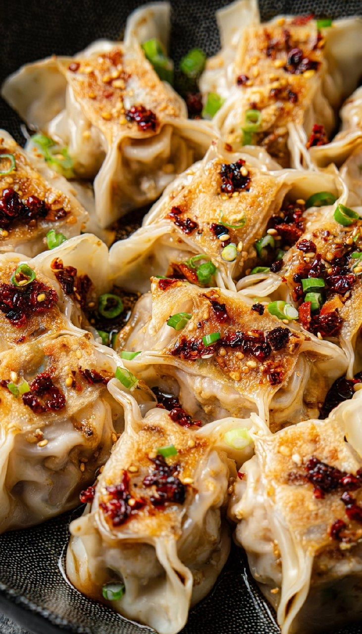 Crispy No-Fold Dumplings