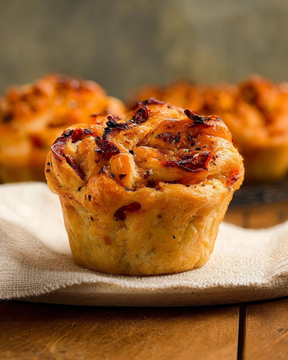 Garlic Tomato Focaccia Muffins