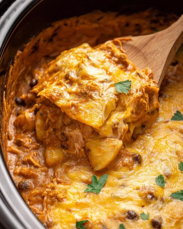 Slow-Cooker-Chicken-Enchilada-Casserole-Recipe