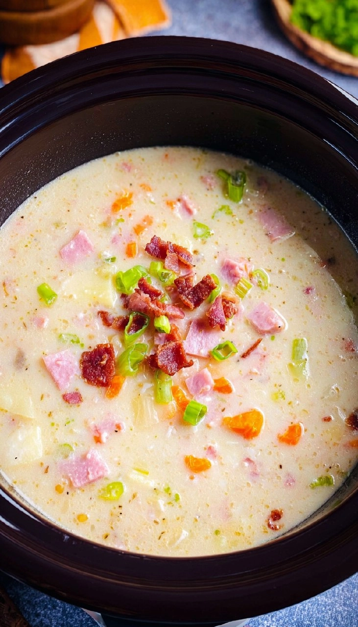 Slow Cooker Ham and Potato Soup