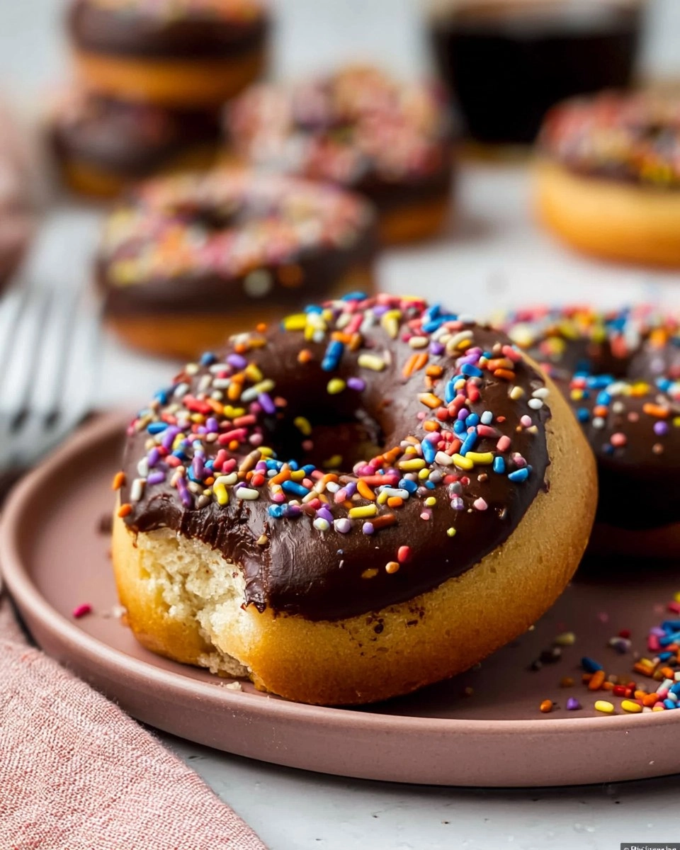 Chocolate Frosted Baked Donuts