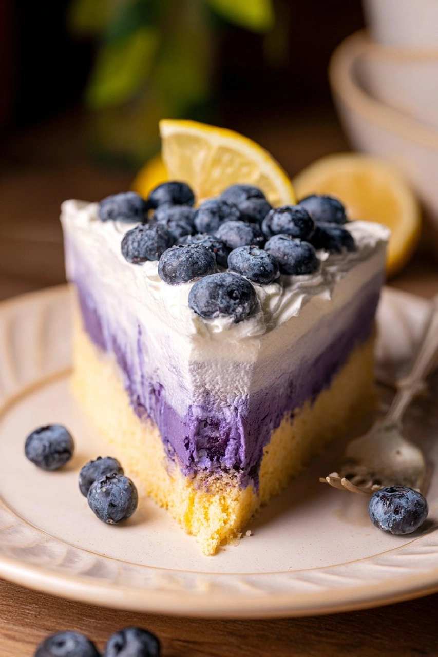 Lemon Blueberry Mousse Cake