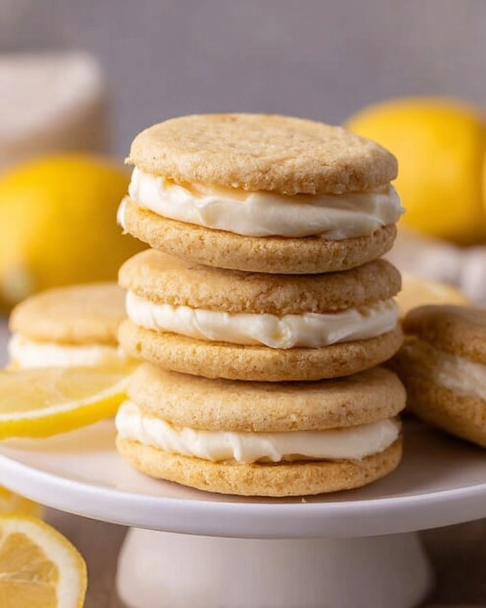 Soft and Chewy Lemon Sandwich Cookies with Cream Cheese Frosting